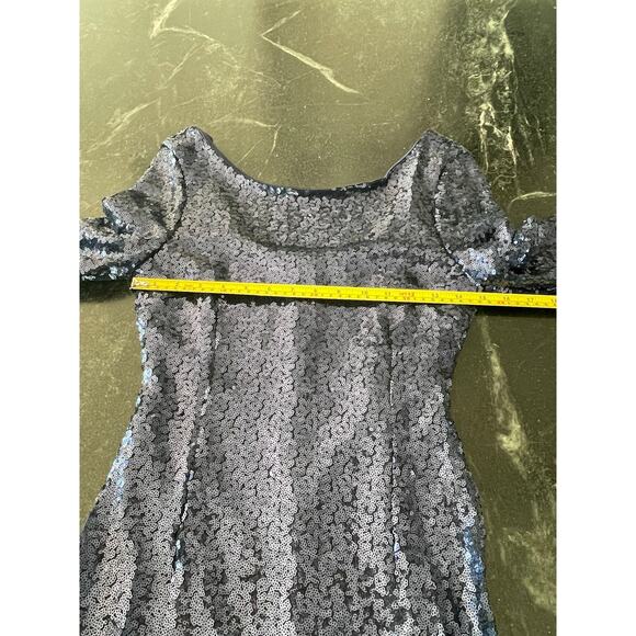 Lulus Delightful Ways Navy Blue Sequin Cocktail Dress Medium - Picture 7 of 11